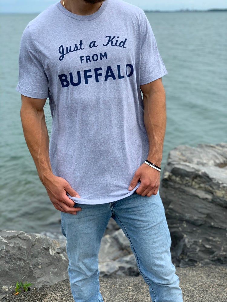 Just a Kid From Buffalo Tee Light Grey