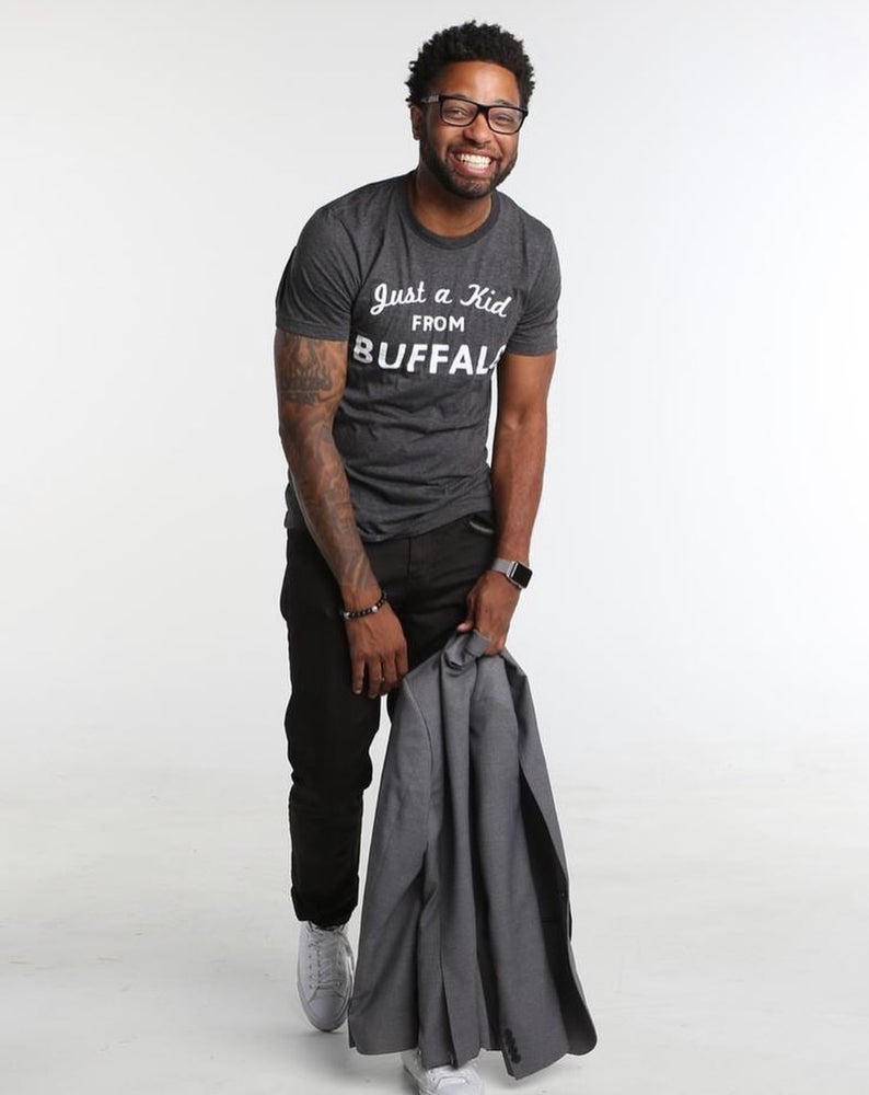 Just a Kid From Buffalo Tee Heather Grey