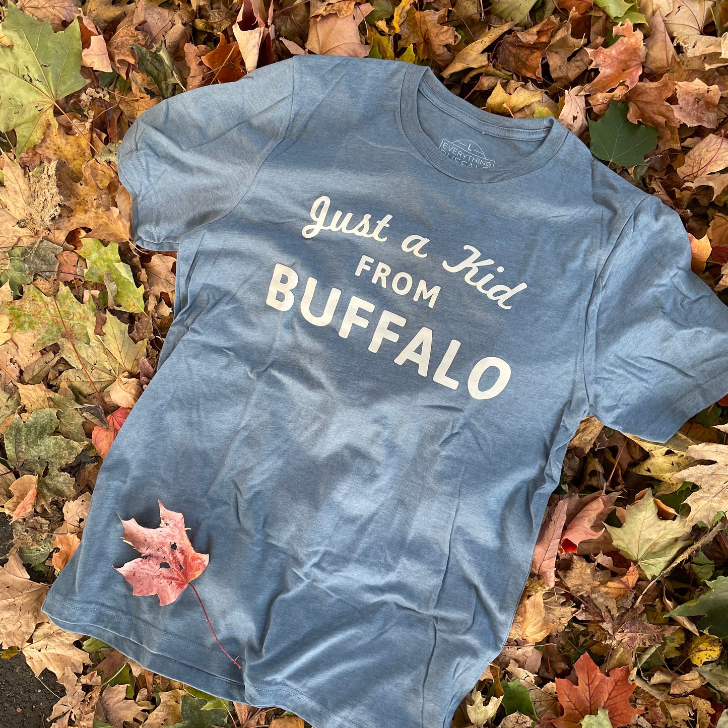 Just a Kid From Buffalo Tee Heather Slate