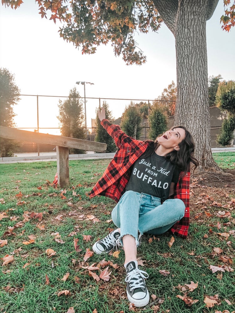 Just a Kid From Buffalo Tee Heather Grey