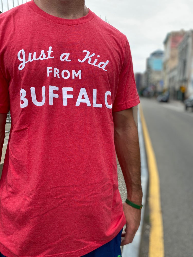 Just a Kid From Buffalo Tee Heather Red